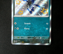Pokemon Card TCG - Pawniard 185/091 - Paldean Fates - Baby Shiny Rare - NM ⭐ - Image 3