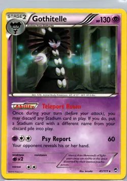 Pokemon TCG Gothitelle 41/111 Furious Fists LP - Image 1