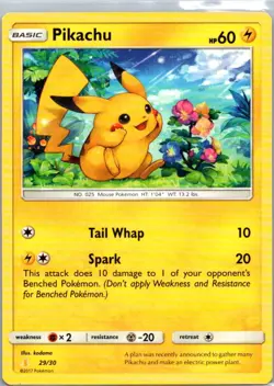 Pokemon TCG Pikachu 29/30 XY Trainer Kit Alolan Raichu NM - Image 1