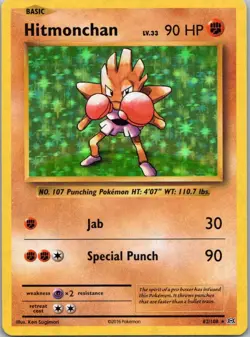 Pokemon TCG Hitmonchan 62/108 Evolutions Holo NM - Image 1