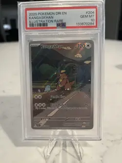 2025 POKEMON DRI EN-DESTINED RIVALS ILLUSTRATION RARE #204 KANGASKHAN PSA 10 - Image 1