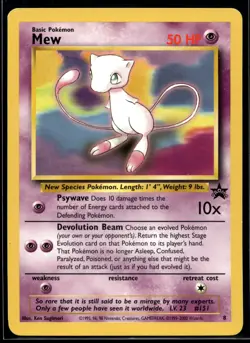 2000 Pokemon Promo BLack Star 8 Mew Pokemon League LP - Image 1