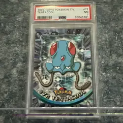 1999 Topps Pokemon TV #72 Tentacool PSA 7 - Image 1
