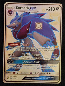2019 Pokemon Alternate Art Full Art Zoroark GX #77a/73 EX-NM - Image 1