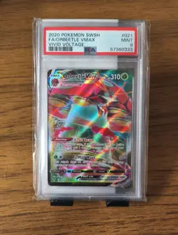 Pokemon Orbeetle VMAX 021/185 Swsh04: Vivid Voltage Holo PSA 9 - Image 1