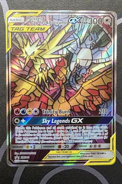 Pokemon Moltres & Zapdos & Articuno GX TAG TEAM Promo Holo SM210 NM - Image 1
