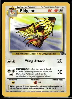 1999 Pokemon Jungle 24 Pidgeot LP - Image 1
