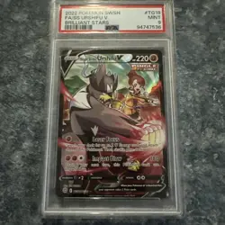 2022 POKEMON SWSH BRILLIANT STARS #TG18 FULL ART/SINGLE STRIKE URSHIFU V PSA 9 - Image 1