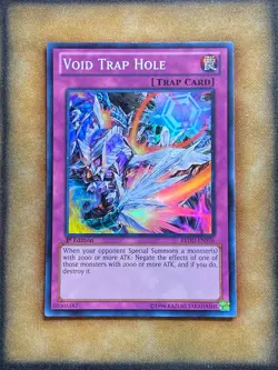 Yugioh Void Trap Hole REDU-EN076 Super Rare 1st Ed NM - Image 1