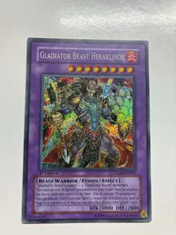 USA Seller Yugioh Gladiator Beast Heraklinos GLAS-EN044 Secret Rare 1st Ed LP - Image 1