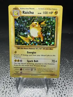 Pokemon TCG XY Evolutions Raichu Holo Rare Card 36/108 - Image 1