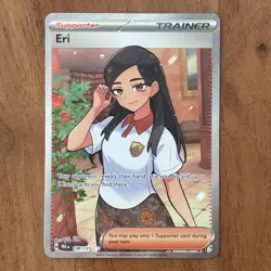 Pokemon TCG Prismatic Evolutions Eri Full Art Trainer Ultra Rare Card 136/131 NM - Image 1