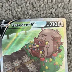 Pokemon Greedent V Ultra Rare Full Art Holo 257/264 Fusion Strike TCG Card - Image 2