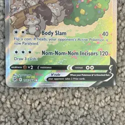 Pokemon Greedent V Ultra Rare Full Art Holo 257/264 Fusion Strike TCG Card - Image 3