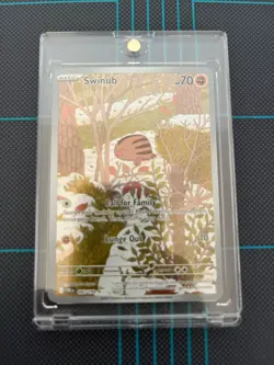 Pokemon Swinub 165/159 Sv09: Journey Together Holo Illustration Rare Card - Image 1