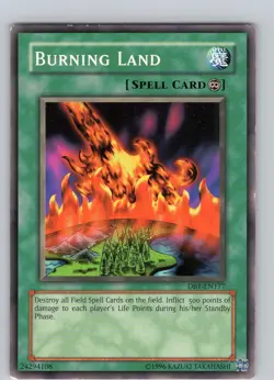 Yu-Gi-Oh TCG Burning Land DB1-EN177 Unlimited Regular Common Card Played LP - Image 1