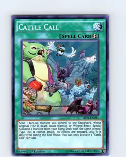 Yu-Gi-Oh TCG Cattle Call SHVI-EN081 1st Edition Super Rare Card NM - Image 1