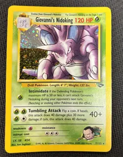 Pokemon TCG Giovanni's Nidoking Gym Challenge Holo Card 7/132 - Image 1
