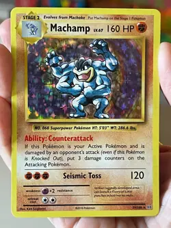 POKEMON MACHAMP 59/108 RARE HOLOFOIL EVOLUTIONS NM CARD - Image 1
