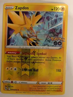Zapdos 029/078 - Pokemon GO Reverse Pokemon Holo Foil Nice! - Image 1