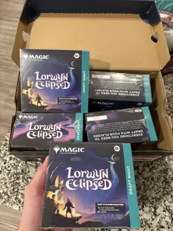 Lot of 5 MTG Lorwyn Eclipsed Draft Night Factory Sealed Booster Boxes - Image 1