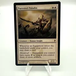 Magic The Gathering Puresteel Paladin New Phyrexia Regular NM - Image 1