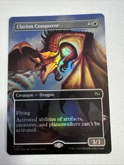 Clarion Conqueror Borderless (NM Foil) TDM-0377 Rare MTG - Image 1