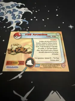 2000 Topps Chrome Pokemon TV Animation Edition Arcanine #59 - Image 3