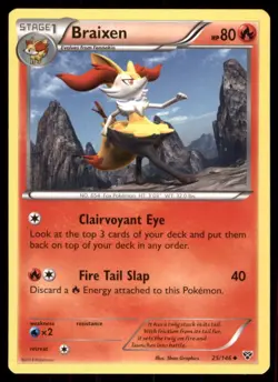 Pokemon TCG Pokemon Braixen Braixen Uncommon Regular - Image 1