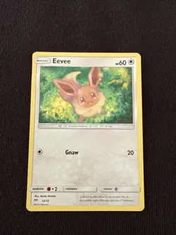 Eevee 12/12 - Holo McDonalds Promo 2019 Pokemon TCG - HP/Creased - Image 1