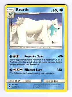 Beartic SM - Lost Thunder #62 (2018) Rare NM Pokemon - Image 1