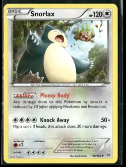 Pokemon - Snorlax 118/162 Regular Breakthrough LP - Image 1