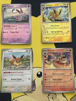 Pokemon TCG Prismatic Evolutions Pokeball Pattern Lot of 4 - Image 1
