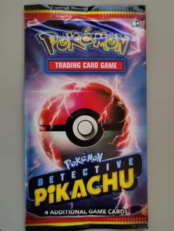 Pokemon TCG Detective Pikachu 4 Card Sealed Booster Pack - Image 1