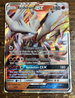 Pokemon Card Reshiram GX 11/70 Dragon Majesty Holo - Image 1