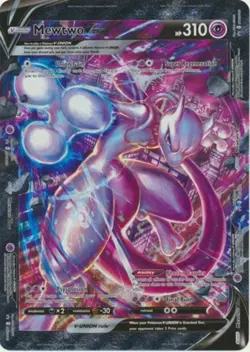 Damaged Mewtwo V-Union - SWSH160 - Oversized Promo Pokemon Pokemon Oversized Pr - Image 1