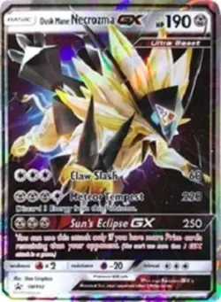 Heavily Played Dusk Mane Necrozma GX - SM102 - SM Black Star Promo Pokemon SM Pr - Image 1