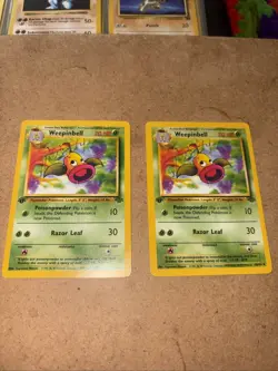 Pokemon TCG Weepinbell Jungle 1st Edition Uncommon Card 48/64 1999 - Image 2