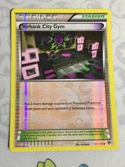 D1396 POKEMON TCG PLASMA STORM VIRBANK CITY GYM 126 REVERSE HOLO LP U - Image 1