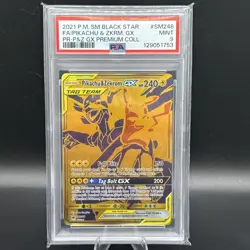 Pokemon Sun & Moon PIKACHU & ZEKROM GX Black Star Promo PSA 9 #SM248 - Image 1