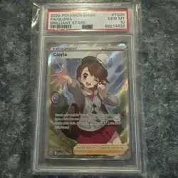 2022 Pokemon SWSH Brilliant Stars #TG26 Full Art Gloria Trainer PSA 10 Gem Mint - Image 1