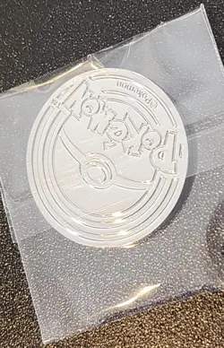 Pokemon Arceus VSTAR Silver Metal Coin Arceus Gamestop Exclusive New (Sealed) - Image 3