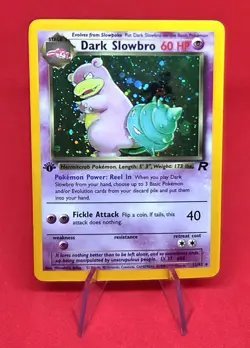 Pokemon TCG 1st Edition Dark Slowbro 12/82 Team Rocket Holo - Image 1