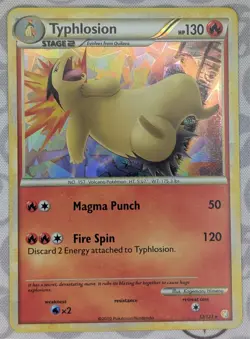 Typhlosion Holo Cracked Ice- 32/123 - LP - HeartGold & SoulSilver - Pokemon TCG - Image 1