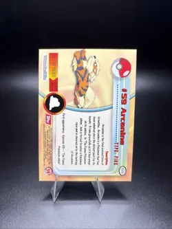 1999 Topps Pokemon Arcanine #59 TV Animation Edition Red Logo - Image 2