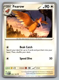 Pokemon TCG SV: Scarlet & Violet 151 Fearow 022/165 - Image 1