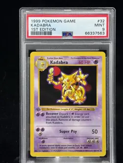 Kadabra #32 1st Edition Base Set 1999 Pokemon Game PSA 9 🥄🔮 - Image 1
