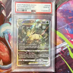 Pokemon Leafeon VSTAR GG35 Crown Zenith Galarian Gallery Holo PSA 10 Ultra Rare - Image 1