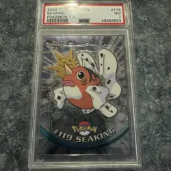 2000 Topps Chrome Pokemon TV Animation Edition Foil #119 Seaking PSA 7 - Image 1