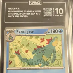 Pokemon Feraligatr Black Star Promo TAG 10 Scarlet & Violet Contest 213 - Image 2